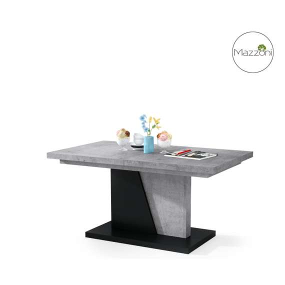 Sofabord Noir 120-160x70 cm - betong - svart matt