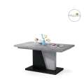 Sofabord Noir 120-160x70 cm - betong - svart matt