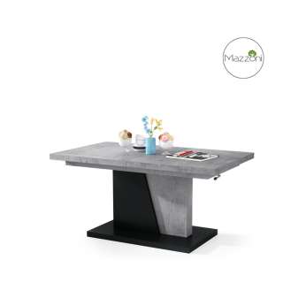 Sofabord GRAND NOIR - 120-180 cm - betong - svart matt