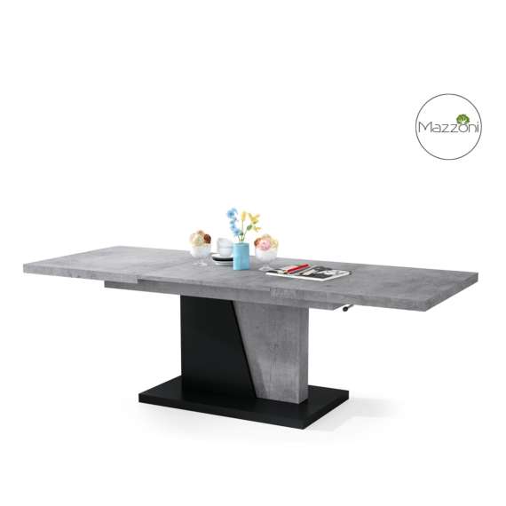 Sofabord GRAND NOIR - 120-180 cm - betong - svart matt