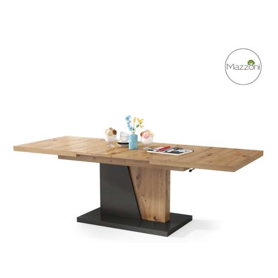 Sofabord GRAND NOIR - 120-180 cm - eik artisan - antrasitt