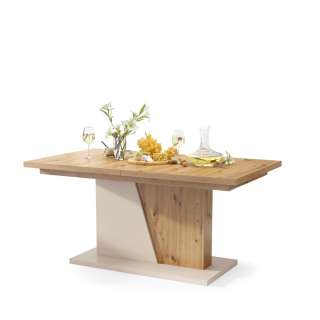 Spisebord NOBLE NOIR 160-218 cm - eik artisan - beige