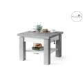 Sofabord Cleo 75-150x75 cm - betong - hvit matt - hev/senk