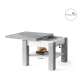 Sofabord Cleo 75-150x75 cm - betong - hvit matt - hev/senk