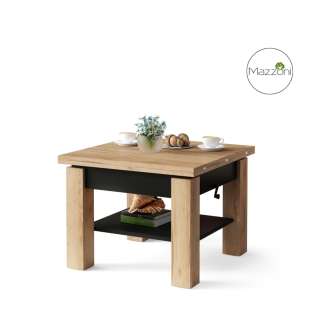 Sofabord CLEO 75-150 cm - eik craft - svart matt