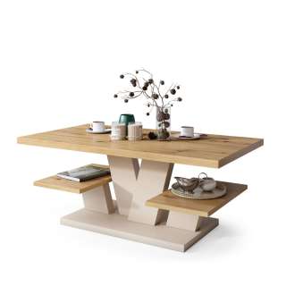 Sofabord VIVA 110x60 cm - eik artisan - beige matt