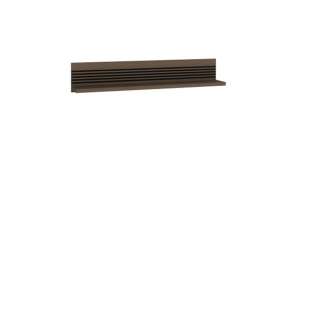 Hylle  EUFEMIUS 140x25 cm - eik sjokolade - svart matt