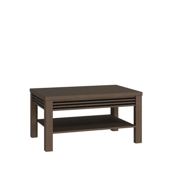 Sofabord EUFEMIUS 90x65 cm - eik sjokolade - svart matt