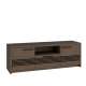 Tv-benk EUFEMIUS 151x51 cm - eik sjokolade - svart matt