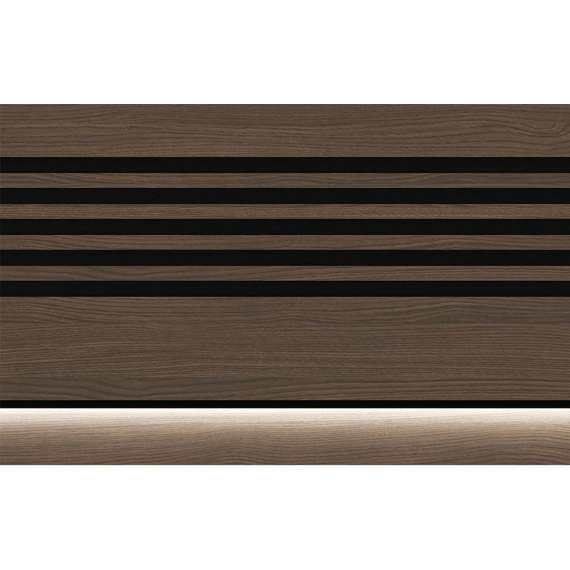 Tv-benk EUFEMIUS 181x51 cm - eik sjokolade - svart matt