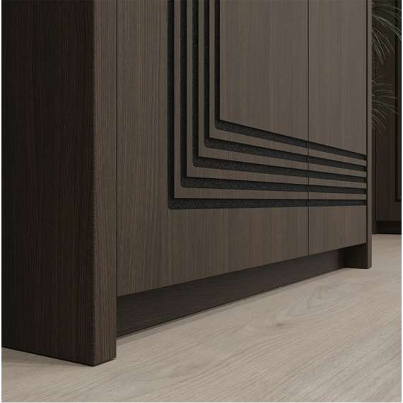 Skjenk EUFEMIUS 91x86 cm - eik sjokolade - svart matt