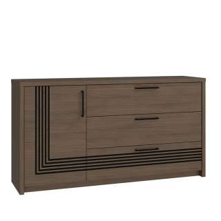 Skjenk EUFEMIUS 160x86 cm - eik sjokolade - svart matt