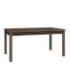 Spisebord EUFEMIUS 160-207x90 cm - eik sjokolade - svart matt