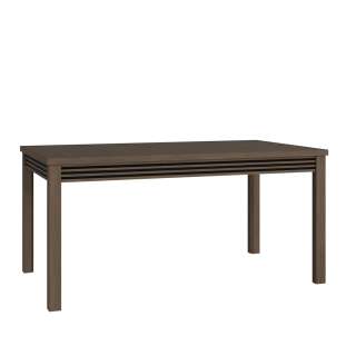 Spisebord EUFEMIUS 160-207x90 cm - eik sjokolade - svart matt