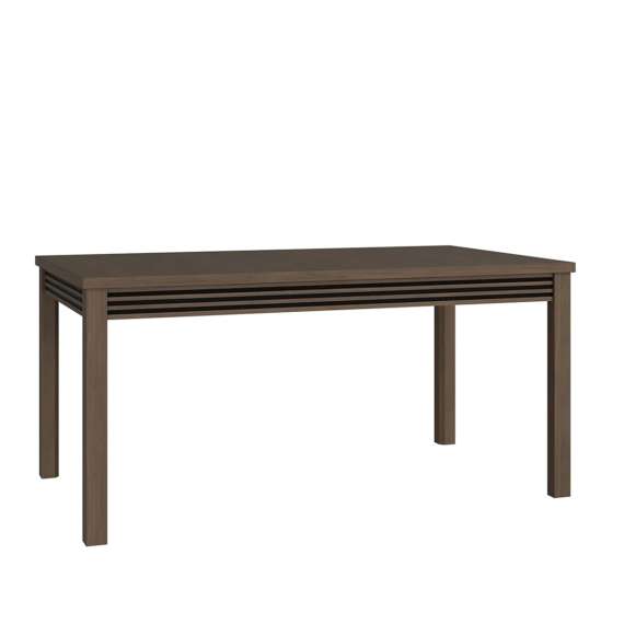 Spisebord EUFEMIUS 160-207x90 cm - eik sjokolade - svart matt