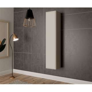 Vegghengt skap PHILIPPE - cashmere - 35x162 cm - 1 dør