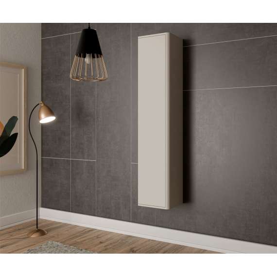 Vegghengt skap PHILIPPE - cashmere - 35x162 cm - 1 dør