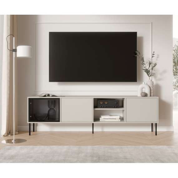 Tv-benk DOMI 200x600cm - cashmere - 3 dører