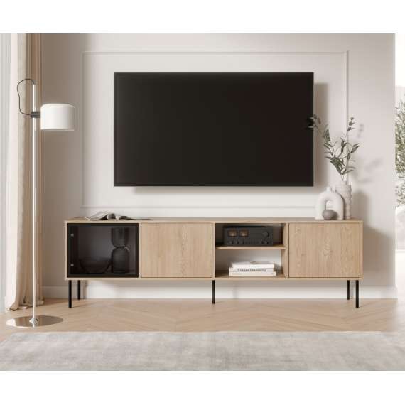 Tv-benk DOMI 200x600cm - eik cremona - 3 dører