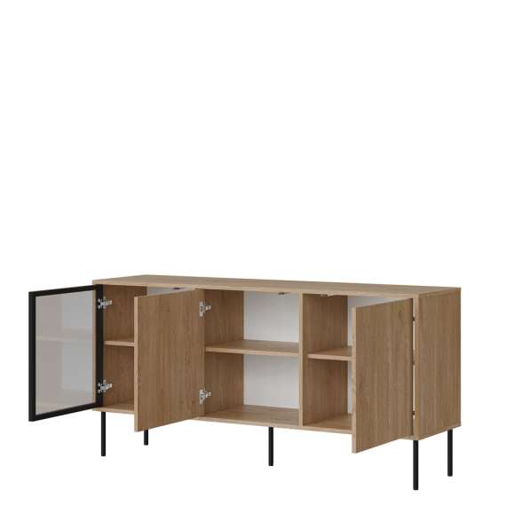 Skjenk DOMI 150x75 cm - eik cremona - 3 dører