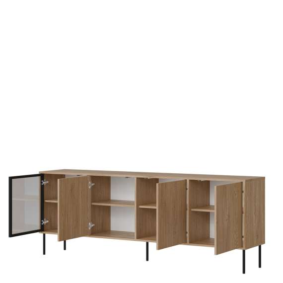 Skjenk DOMI 200x75 cm - eik cremona - 4 dører