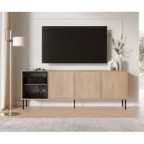 Skjenk DOMI 200x75 cm - eik cremona - 4 dører