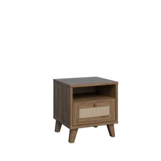 Nattbord GLENKEEN 45x48 cm - 1 skuff - eik valencia - rotting