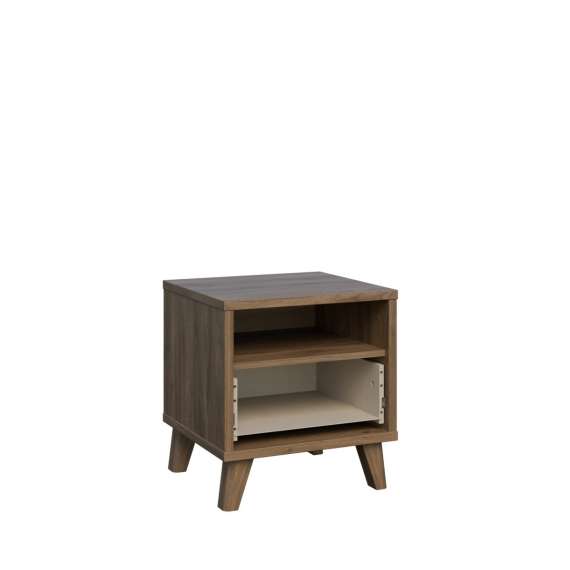 Nattbord GLENKEEN 45x48 cm - 1 skuff - eik valencia - rotting