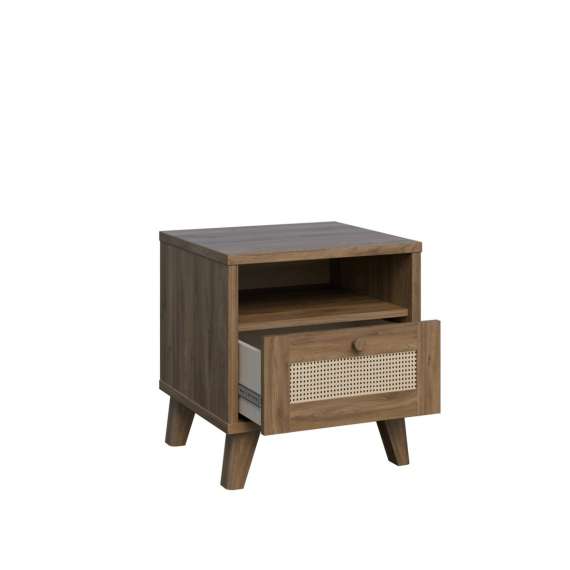 Nattbord GLENKEEN 45x48 cm - 1 skuff - eik valencia - rotting
