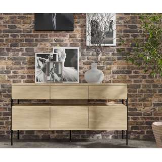 Skjenk DRAGON 150x80cm - eik cremona - 3 dører - 3 skuffer