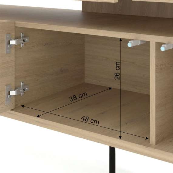 Tv-benk DRAGON 150x51cm - eik cremona - 3 skuffer