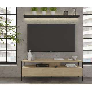 Tv-benk DRAGON 150x51cm - eik cremona - 3 skuffer