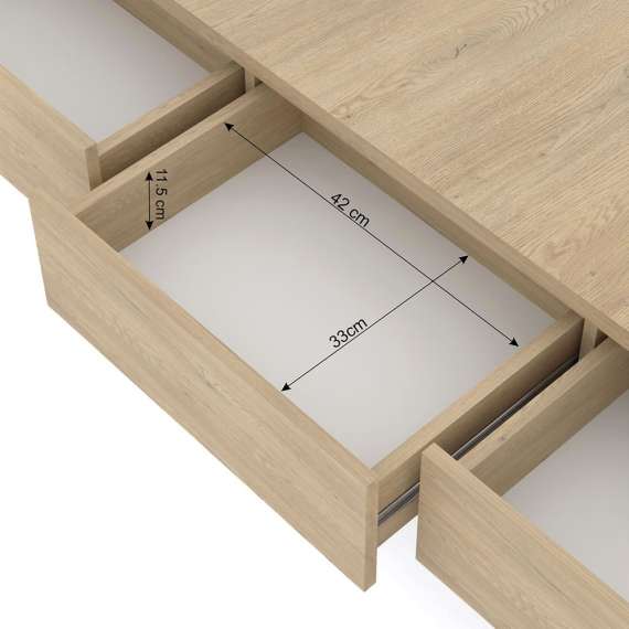 Skjenk DRAGON 150x80cm - eik cremona - 3 dører - 3 skuffer