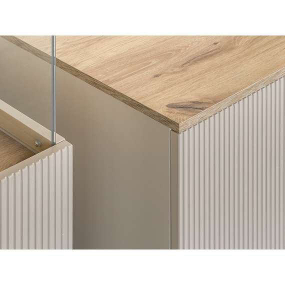 Tv-benk CATALINA 160x42 cm - eik vicking - cashmere