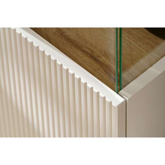 Skjenk CATALINA 160x92 cm - 4 dører - eik vicking - cashmere