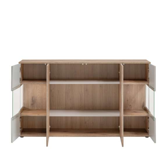 Skjenk CATALINA 160x92 cm - 4 dører - eik vicking - cashmere