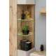 Vitrineskap CATALINA 70x197 cm - 2 dører - eik vicking - cashmere