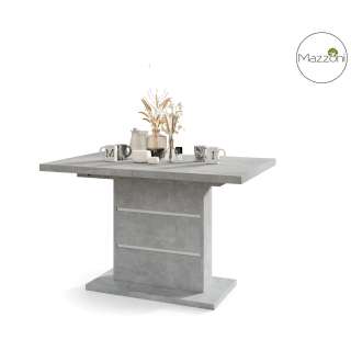 Spisebord PIANO 120-200 cm - betong - 2 ileggsplater