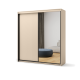 Garderobeskap Trend II 200x222 - beige - speil