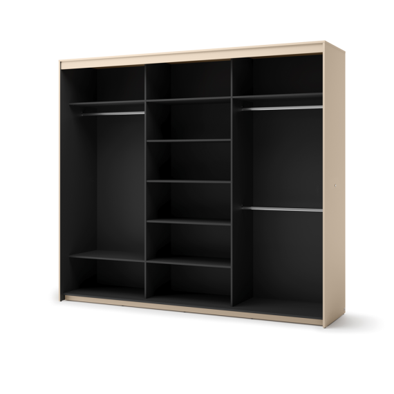 Garderobeskap Trend II 250x222 - beige - speil