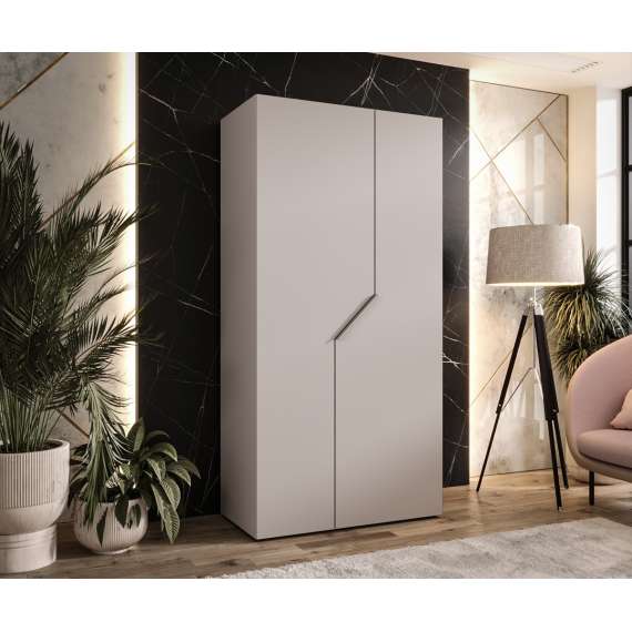 Garderobeskap ANDREW 1 - 100x202 cm - cashmere - 2 dører
