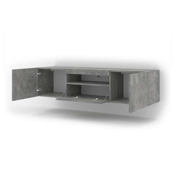 Tv-benk AURA 150 cm - betong - LED belysning