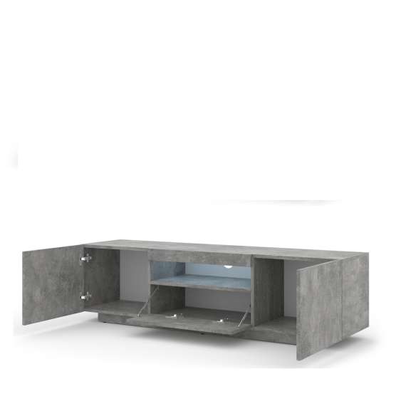 Tv-benk AURA 150 cm - betong - LED belysning