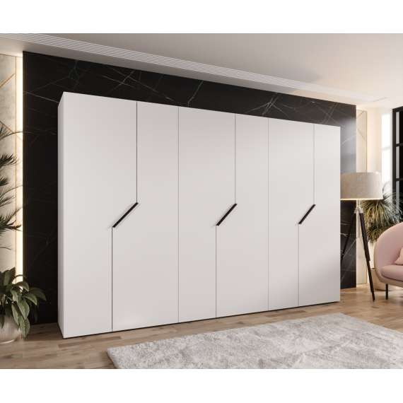Garderobeskap ANDREW 1 - 300x202 cm - cashmere - 6 dører