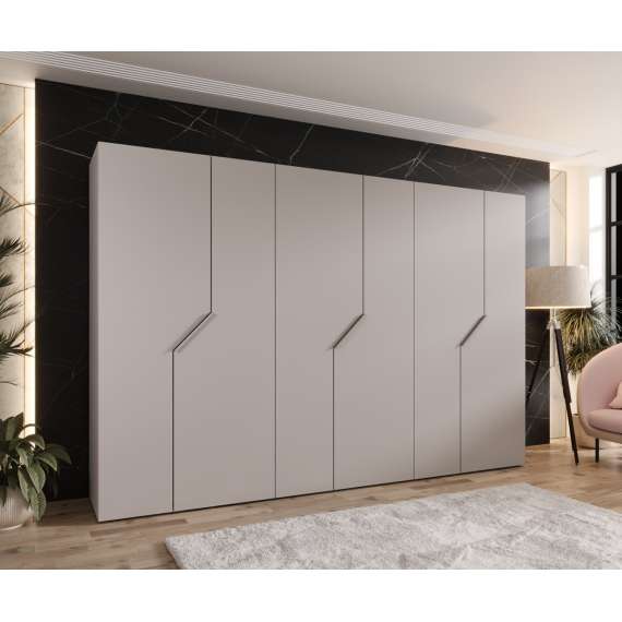 Garderobeskap ANDREW 1 - 300x202 cm - cashmere - 6 dører