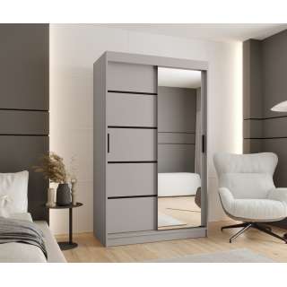 Garderobeskap RUBINO V2 120x200 cm - cashmere - skyvedører - speil