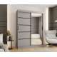 Garderobeskap RUBINO V2 150x200 cm - cashmere - skyvedører - speil