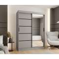 Garderobeskap RUBINO V2 150x200 cm - cashmere - skyvedører - speil
