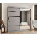 Garderobeskap RUBINO V2 200x200 cm - cashmere - skyvedører - speil