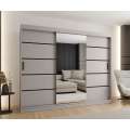 Garderobeskap RUBINO V2 250x200 cm - cashmere - skyvedører - speil